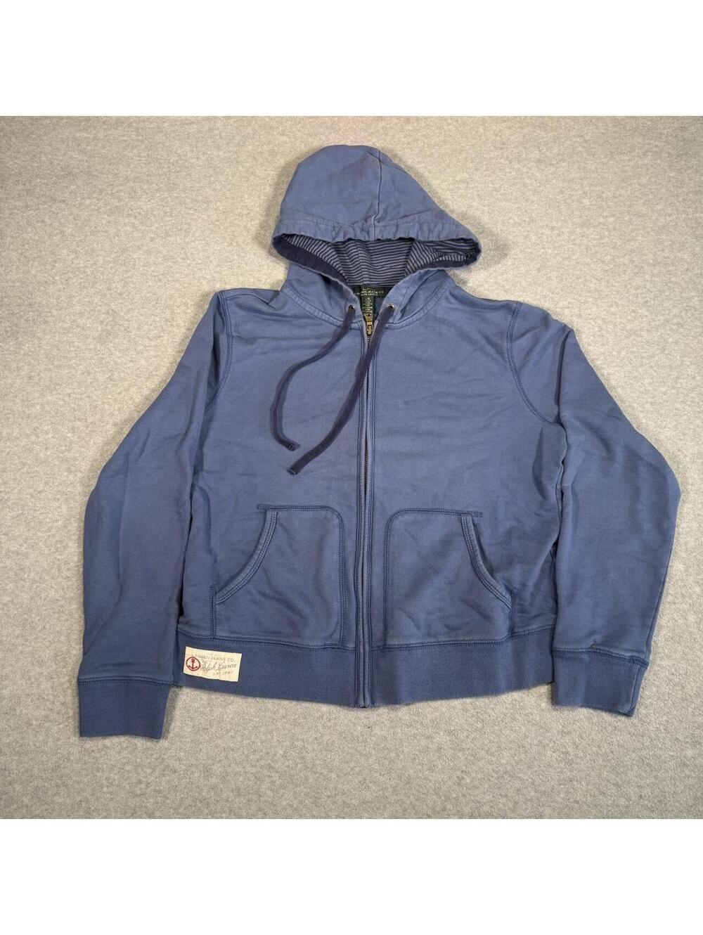 Y2K blue cropped blue Ralph Lauren zip up